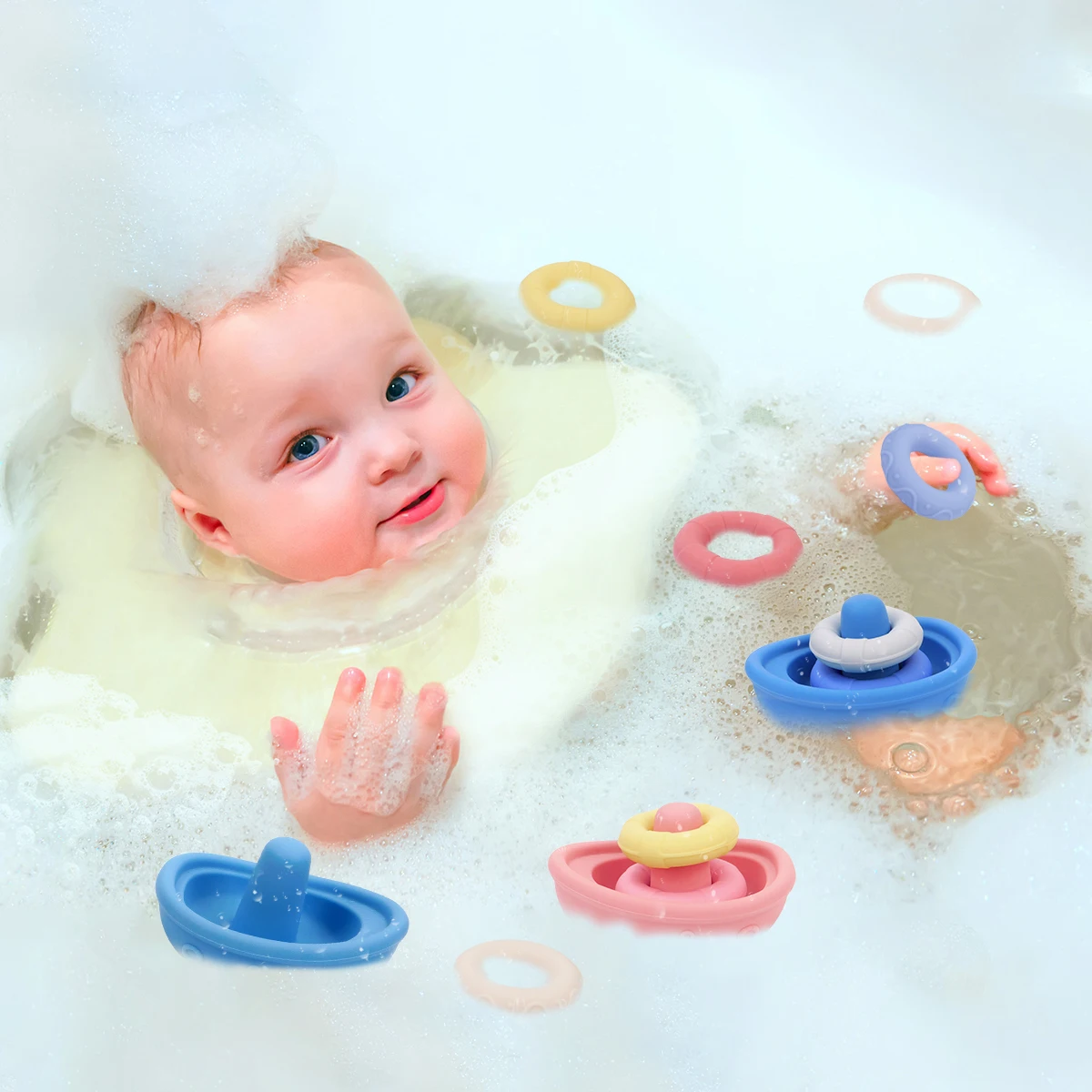 Baby bath toys, children's swimming boat models, water play, bathing, cute children's bathroom, shower bathtub, shower toys