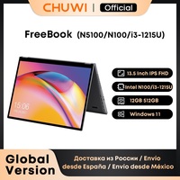 CHUWI FreeBook Laptop Tablet PC 13.5 Inch FHD Touch Screen Windows 11 Intel N100/i3-1215U Quad Core 12GB LPDDR5 512G SSD WIFI6