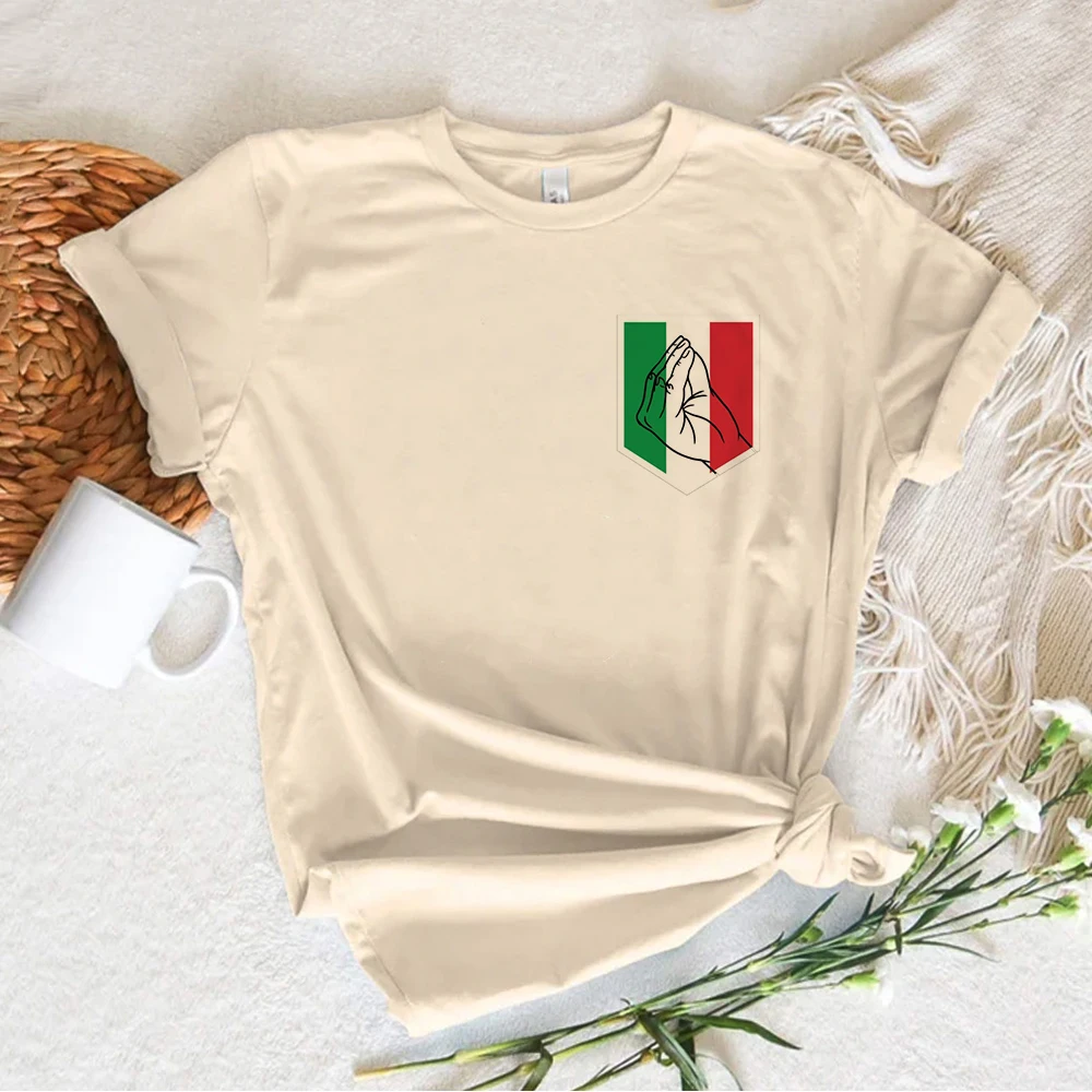 Italian Italy Hand Gift tshirt women funny summer t-shirts girl funny clothes