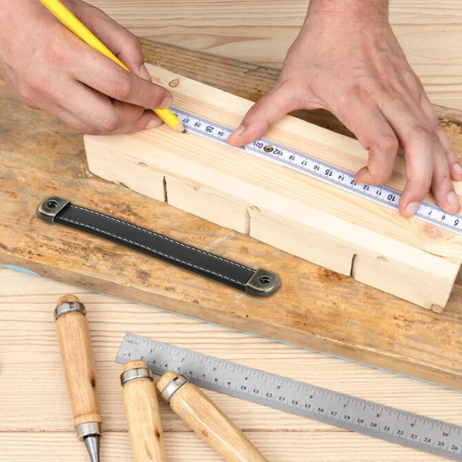 

5Pcs Vintage Style Cabinet Pulls Drawer Handles Retro Strap Handle Replacement for Wardrobe Dresser Furniture