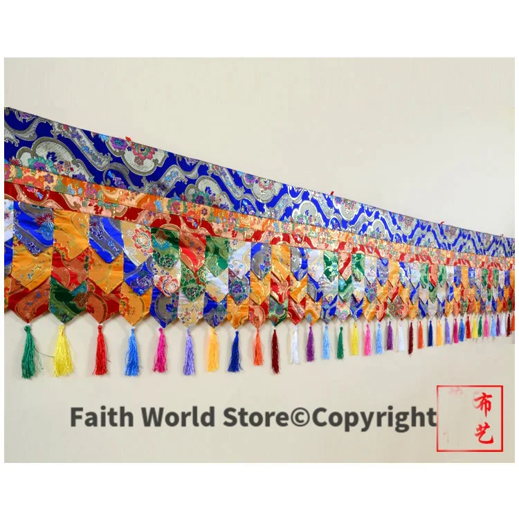 200cm long Buddhism Decorative Buddhist HOME Temple Embroidery wall Hanging Altar Shrine Enclosing curtain draperies streamers