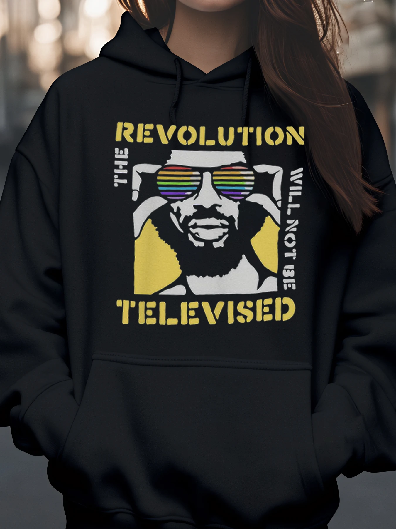 الثورة لن تكون تلفزيونيةًا بغطاء للرأس برسومات فخر شهر ملابس غير رسمية للجنسين