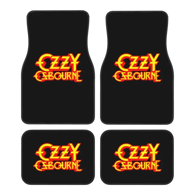 4 Pieces Car Floor Mats Ozzy Osbourne Car Front and Rear Foot Mats with Non-Slip Rubber Backing Auto Accessories Decor Universal