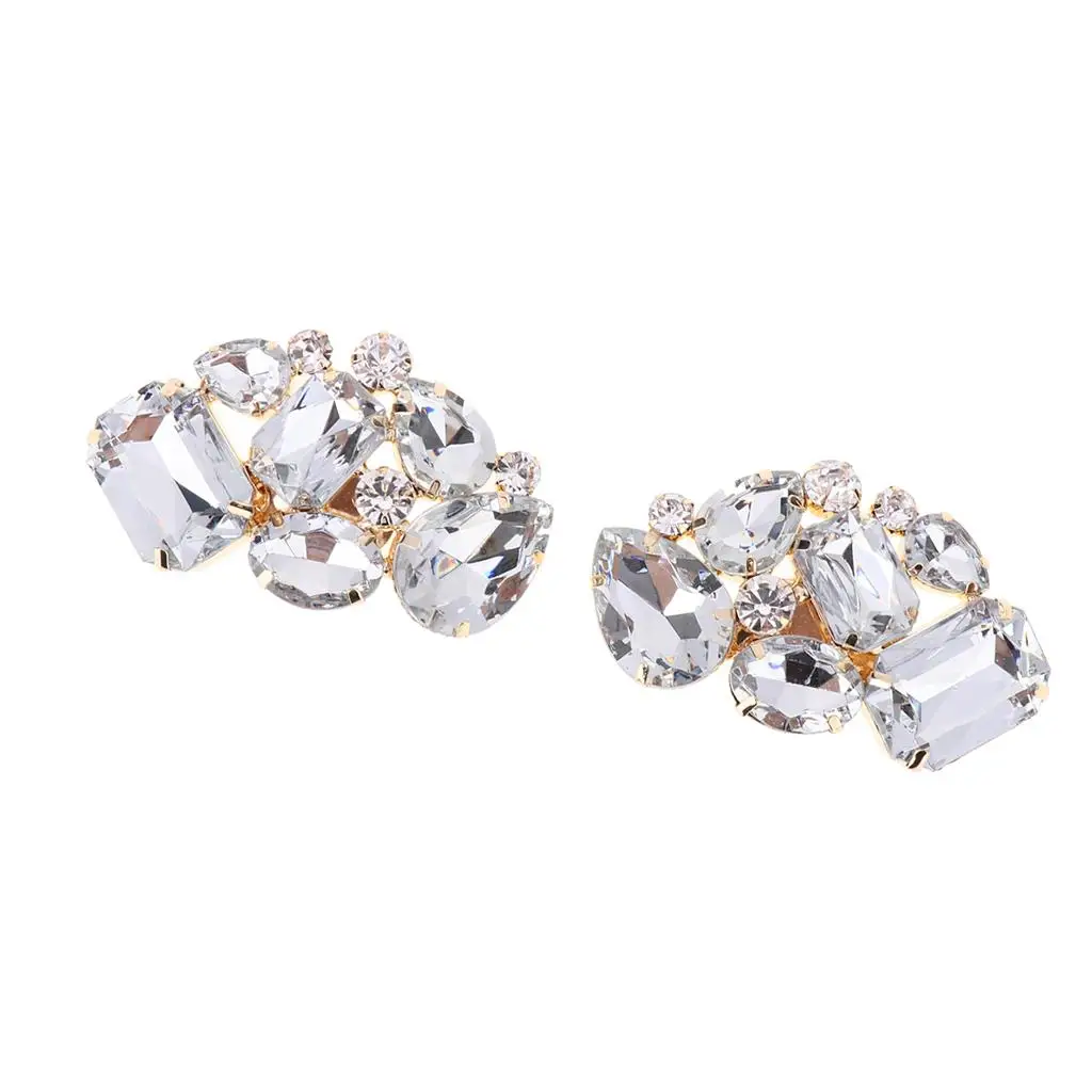 

Faux Pearl Bowknot Shoe Decorations Rhinestone Butterfly Shoe Clips for Wedding Shoes Accessory