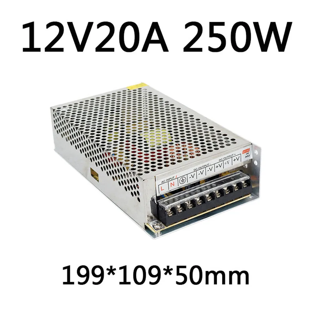 DC 12V 20a Schalt netzteil modul AC100-260 zu 12V 20a Netzteil platine 250W Transformator LED-Überwachungs netzteil