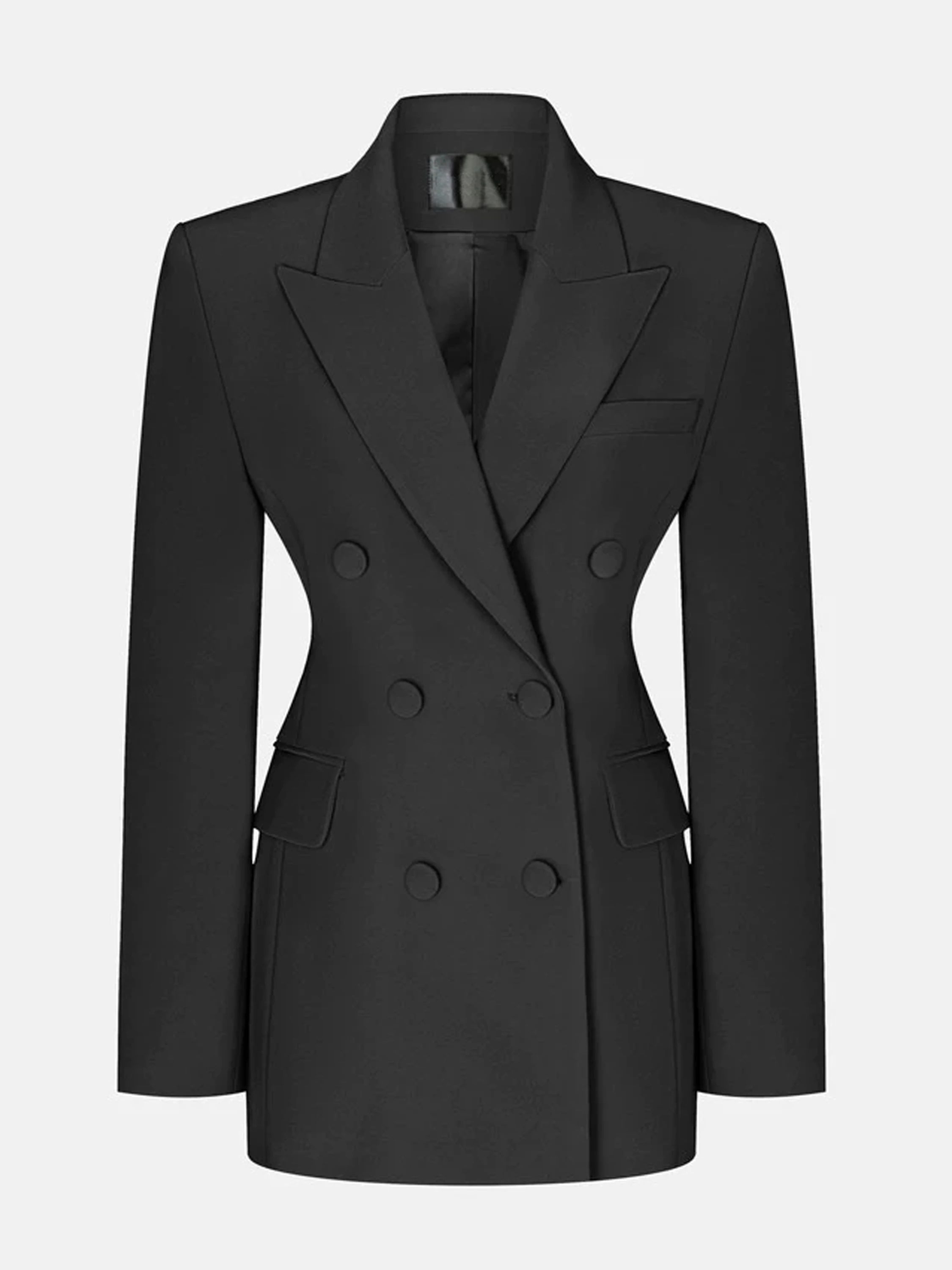 

Designe mat Artistic Ant Waist Designe Women's Suit Jaet Commute Sle Pure Nylon Fiber Long Sve Double Breasted