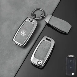 Zinc Alloy Leather Car Smart Key Case Cover Shell Fob Holder for VW Volkswagen MK4 Bora Golf 4 5 6 Jetta Passat Polo Bora Touran