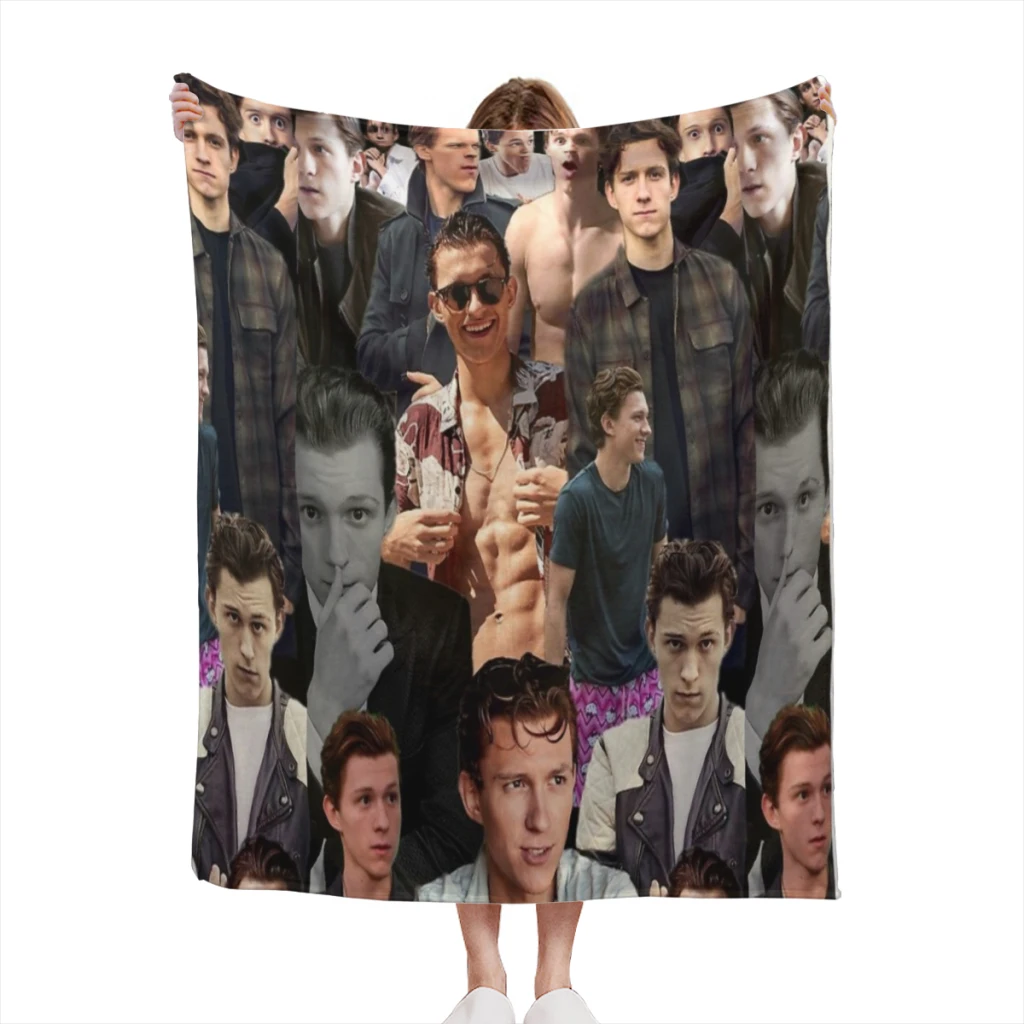 

Tom Holland Collage Thin Blanket Fluffy Soft Bedroom Decor Sofa Blankets Comforter Home and Decoration Summer Blanket