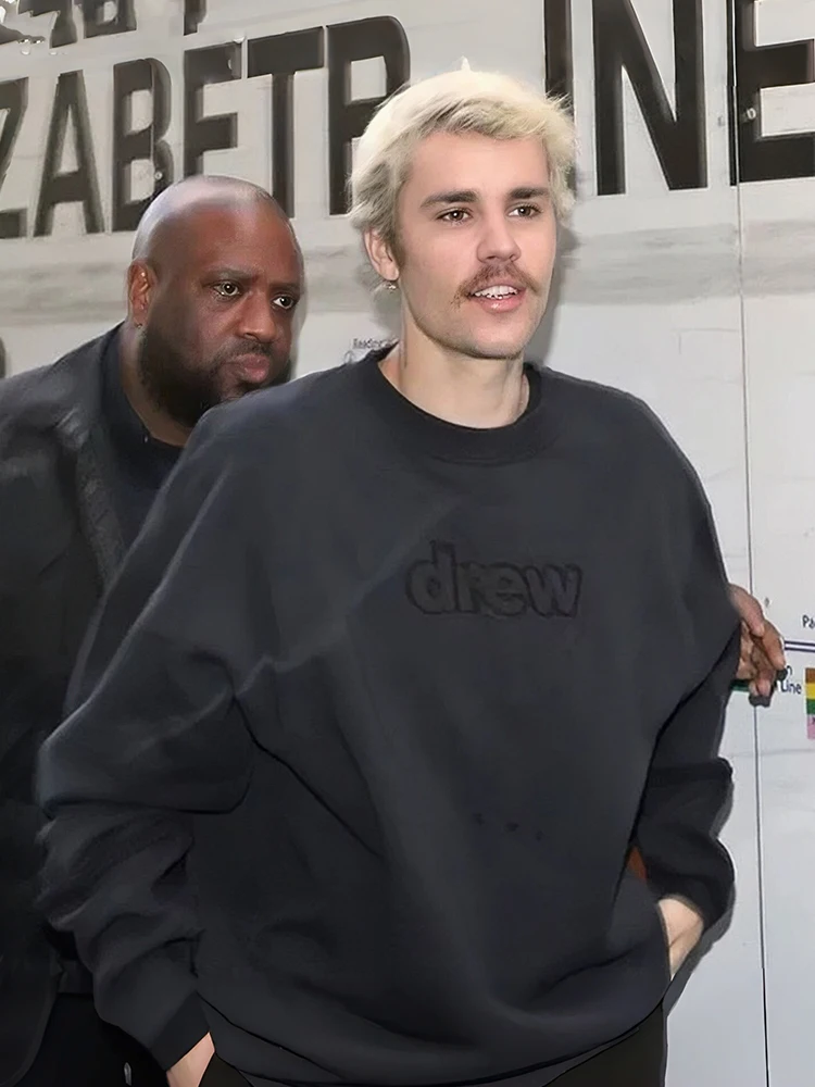 

Худи оверсайз с вышивкой, осенне-зимняя модная модель с круглым вырезом, на флисовой подкладке, в уличном стиле, для пар