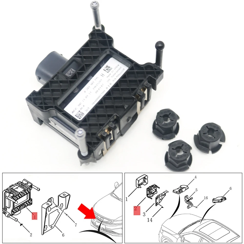 Front ACC Adaptive Cruise Control Module Distance Radar Sensor For Exeed LX T1C Jetour Dashing X70 Plus Omoda C5 704000027AA