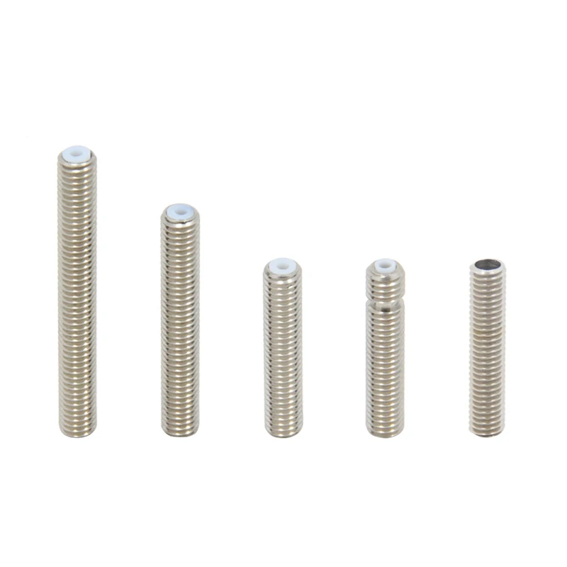 5 Pcs/lot 3D Printer Throat for MakerBot MK8 Hotends M6 1.75mm Filament Stainless Steel Heat Break PTFE Tube 30mm 40mm 50mm