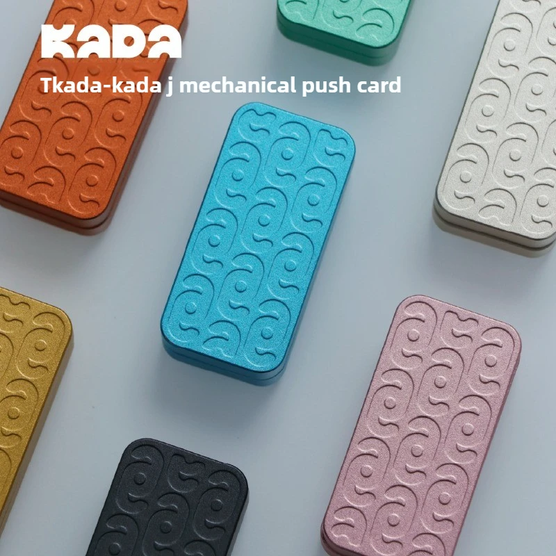 KADA EDC سبائك الألومنيوم الميكانيكية المباشرة دفع كثيف الفقرة الإصبع دفع بطاقة الضغط لعبة سطح المكتب