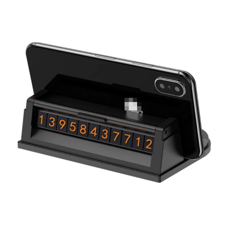 Auto Parts Privacy Protection Phone Number Card Hide Temporary Parking Number Card Adhesive Mobile Car Stand