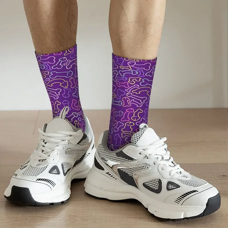 Y2k Penis Hahn Pastell Muster Maske Männer Frauen Socken wind dichte Neuheit Frühling Sommer Herbst Winter Strümpfe Geschenk