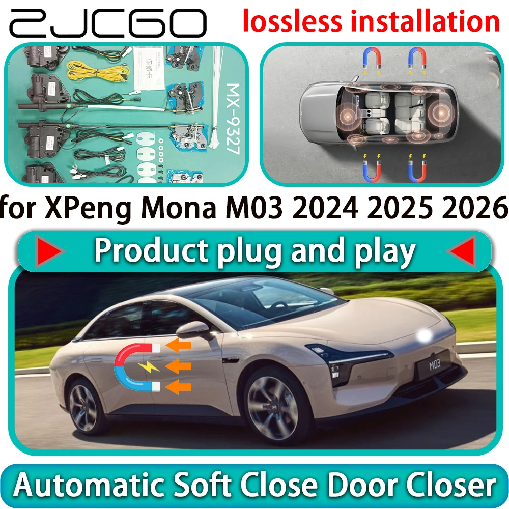 

for XPeng Mona M03 2024 2025 2026 Auto Pull Car Soft Close Door Kit Power Latch Electric Door Catch Soft Closing Assist Silent