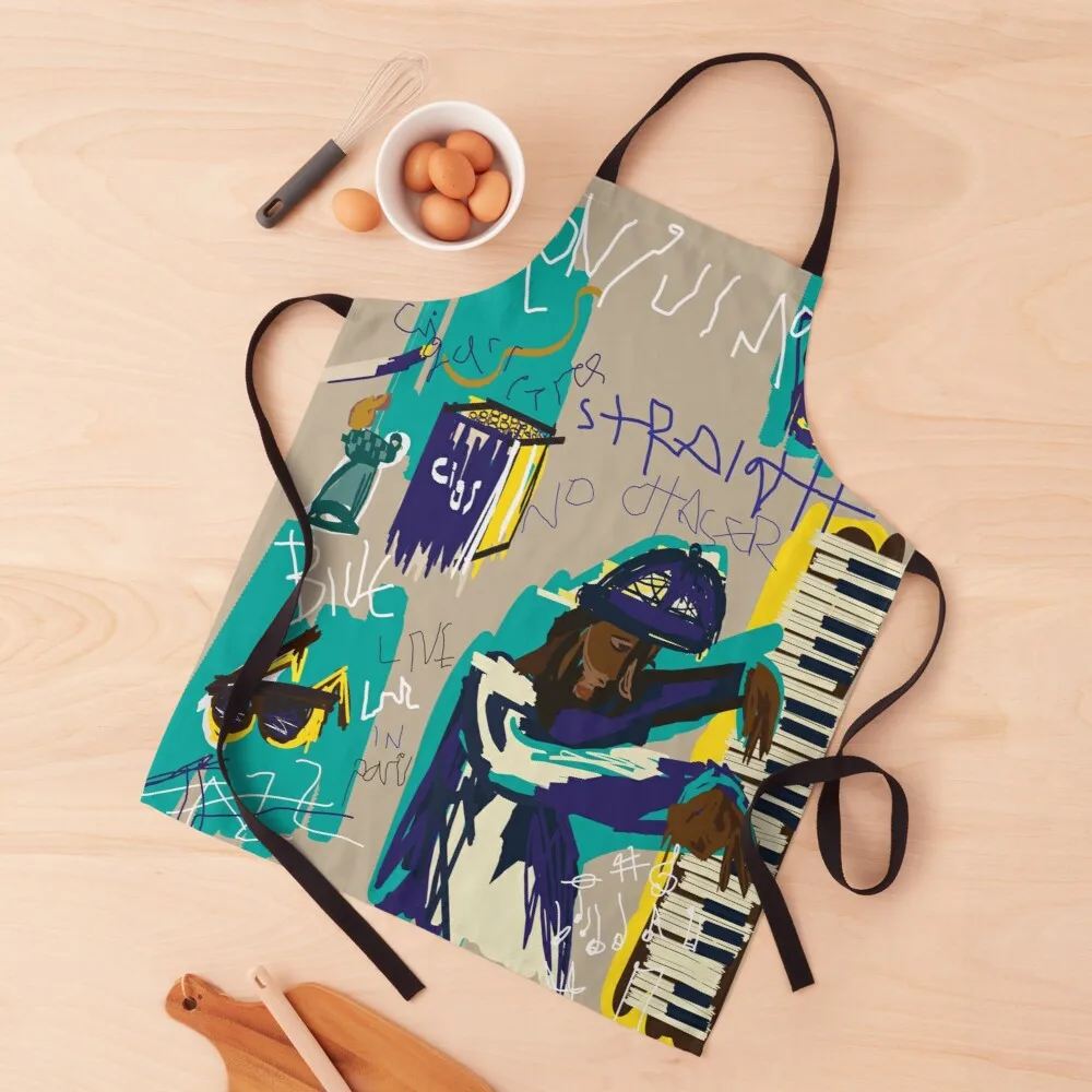 

Thelonius Monk Neo Expressionism Street Art Apron Woman Work Apron