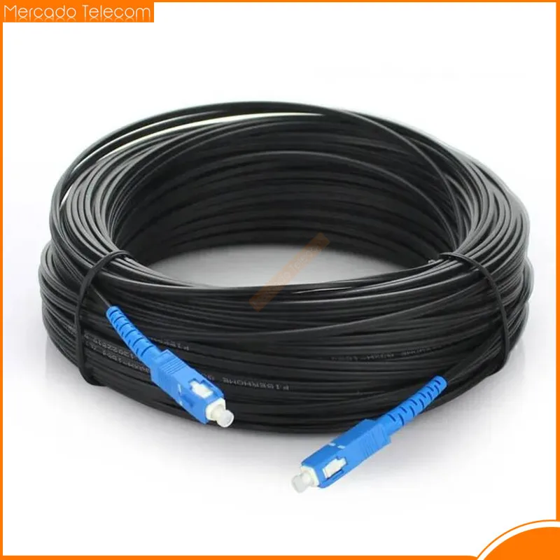 10M 20M 30M 50M 80M 100M SC/UPC-SC/UPC Outdoor Fiber Optic Drop Cable Patch Cord SC to SC Simplex Singlemode Fiber Optic Jumper