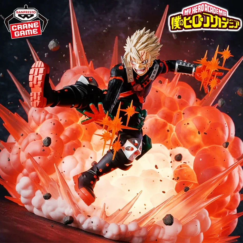 My Hero Academia Bakugou Katsuki Premium PVC Actionfigur - Kampfstil Desktop-Statue Sammlermodell Ideale Anime-Geschenke für