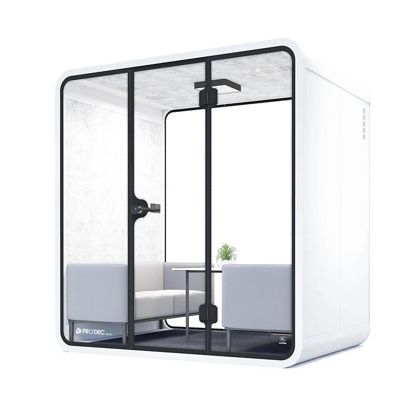 Sound Insulation Movable Portable Home Pod Soundproof Office Phone Call Booth Protect Privacy Meeting Booth With Furniture