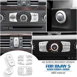 For BMW 5 Series E60 2004 2005 2006 2007 2008 2009 2010 Air Conditioning Cover Start Stop Engine Button Switch ABS Sticker