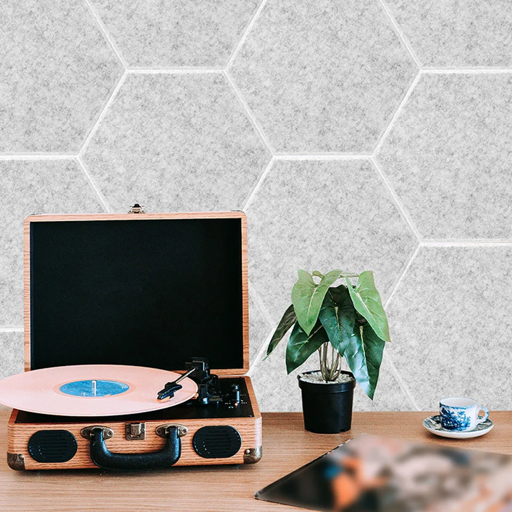 

10Pcs Soundproof Panels Hexagon Acoustic Wall Padding Sound Absorbing Panels for Home Office Recording Studio Soundproofing Wall