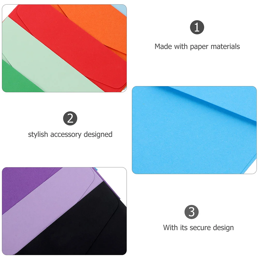 

70pcs Colorful Small Envelopes Kraft Paper Simple Style Cash Envelope Office Supplies Students Budget Record Envelope