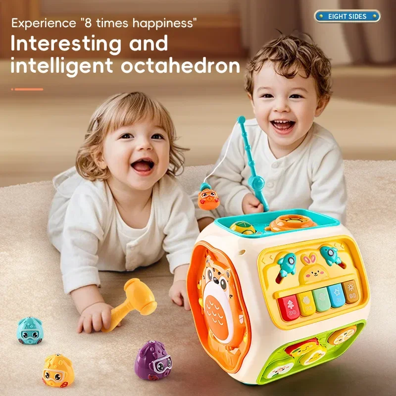 

Electric Music Toys Eight-sided Clap Drum for Boys Girls,Multi-functional Hand Clap Drum Fine Motor Skills Learning Toy for Kids