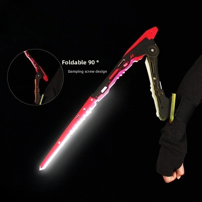 Juego 2077 de nivel inmortal, cuchillo Mantis plegable brillante, puede brillar, accesorios de Cosplay, hoja de guerrero térmica periférica, arma, juguetes de regalo