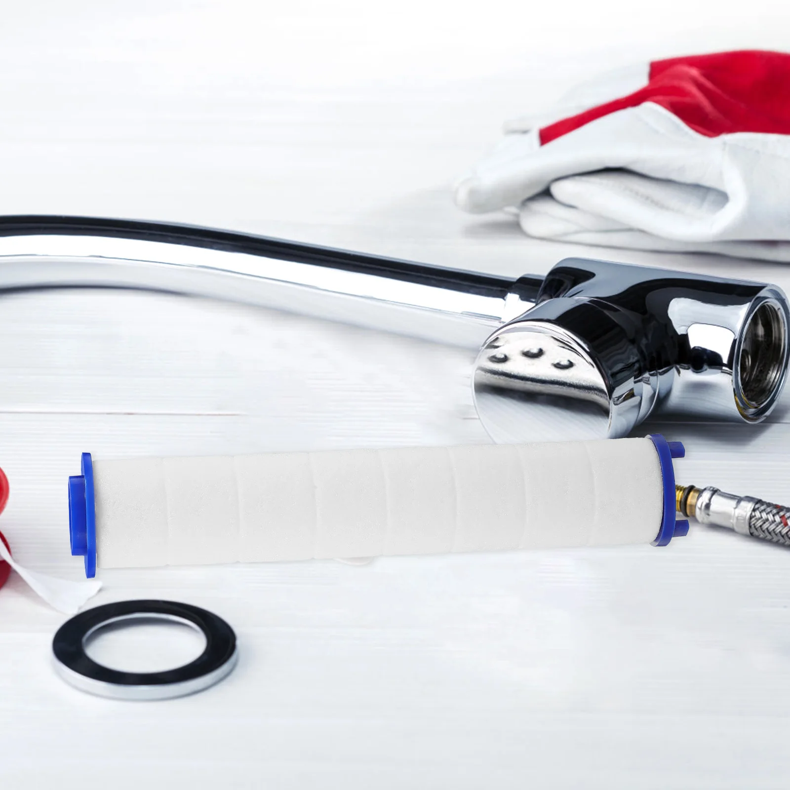 

4Pcs Shower Head Filter Replacement Calcium Sulfite Easy Clean Practical Safe Light Wear Resistance Pure Water Home Bathroom Use