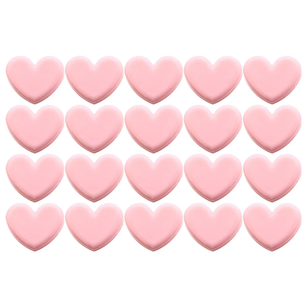20Pcs Heart Shape Clips Plastic Bag Clamps Snack Sealing Clips Document File Organizer Clip Set Pink