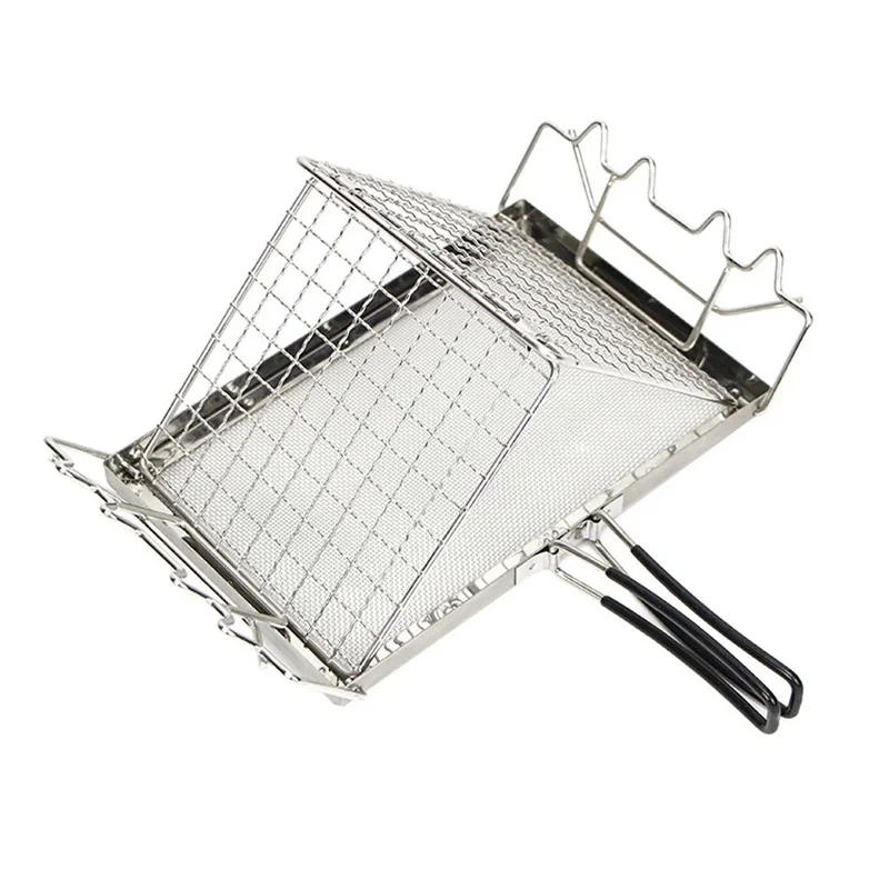 

Portable StoveTop Grill Net Foldable Furnace Grill Rack Barbecue Toast Baking Holder Heating Bracket Outdoor BBQ Cooking Tools