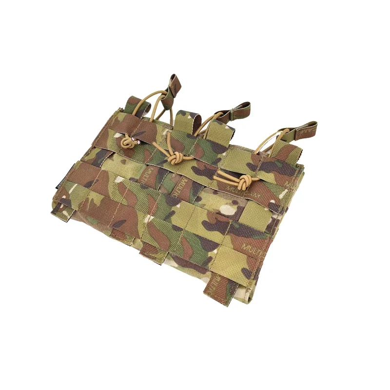 Tactical Multicam Magazine Pouch Airsoft EDC 556 Triple Mag Pouch Carrier Open-Top Molle Bag Holder Gear