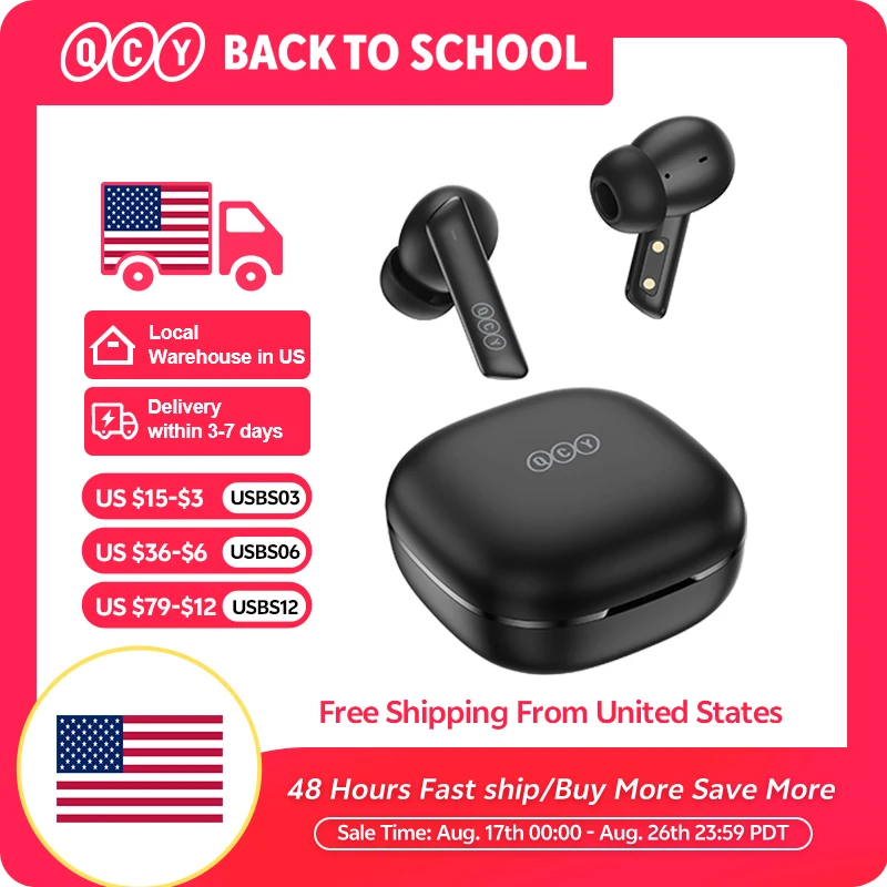 QCY HT05 ANC Wireless Earphone 40dB Noise Cancelli