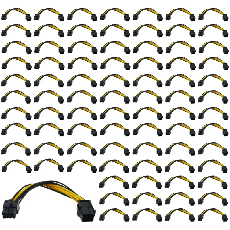 Tarjeta gráfica Placa de conversión de energía de servidor de 6 pines a 8 pines Cable de extensión de fuente de alimentación de tarjeta gráfica de 6 pines a 6 + 2P 18awg