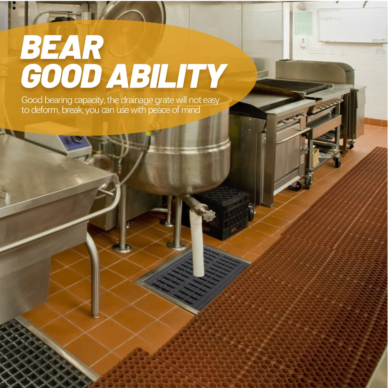 

Пластиковая решетка для канализационного слива, наружная дренажная решетка для гаража, кухни, двора, подвала