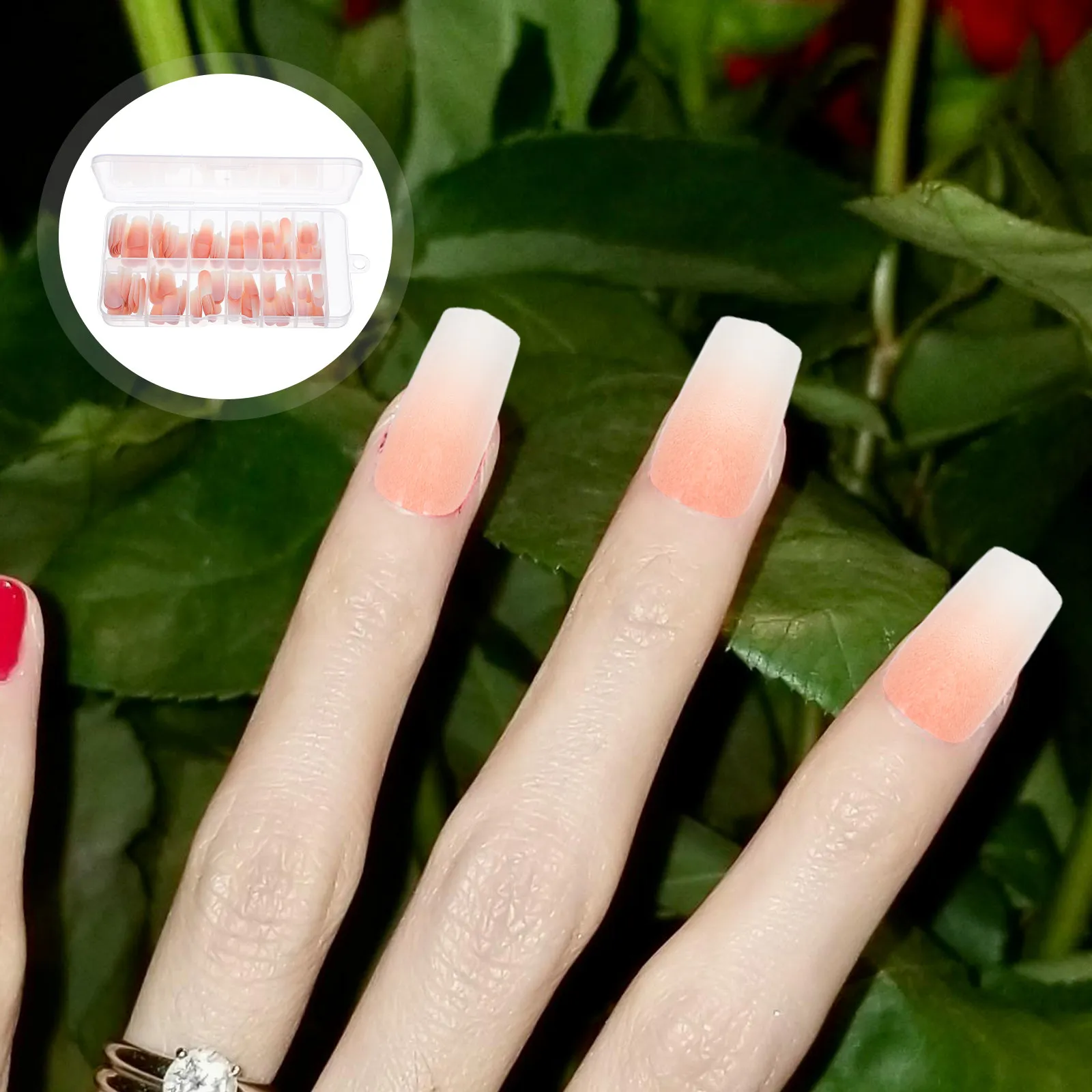 

120 шт. накладных ногтей с градиентом, короткие, самоклеящиеся, полное покрытие, для повседневной носки и особых случаев