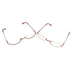 Red half frame oval glasses Cosplay glasses for girl