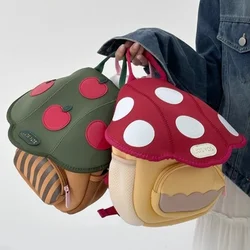 New Shoulder Bag Mini Cute Mushroom Small Backpack Cartoon Cute Children Backpack Creative Mushroom Shape Schoolbag Organiser