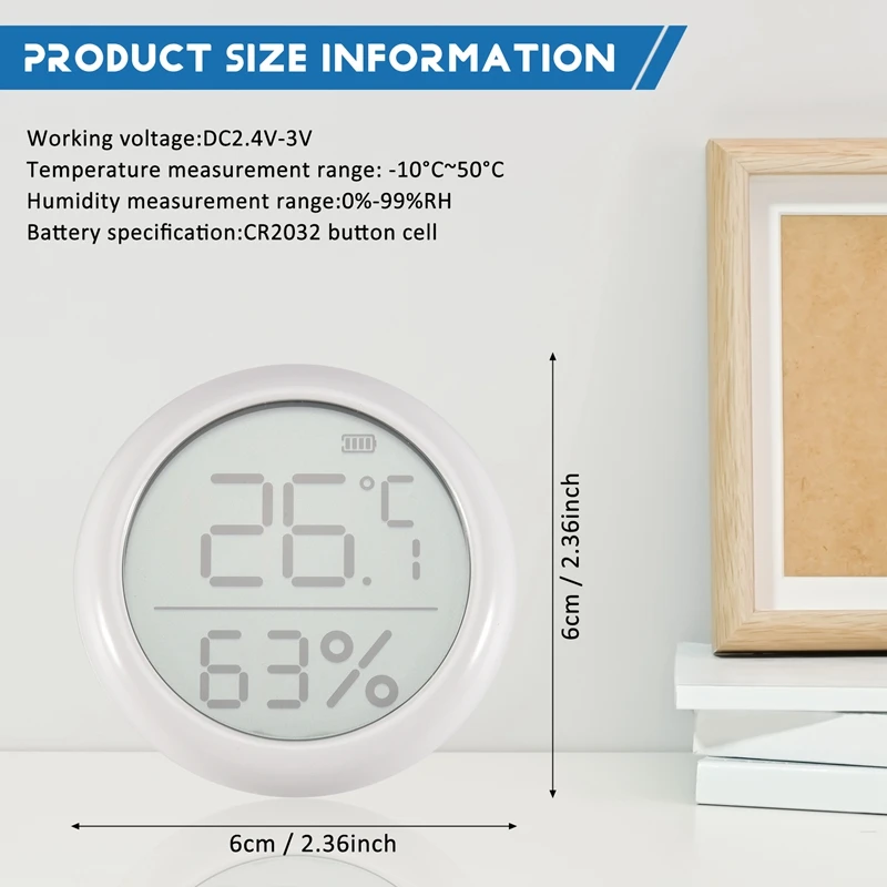 Tuya Zigbee Temperature And Humidity Sensor With LCD Display Indoor Hygrometer Thermometer Smart Life Control