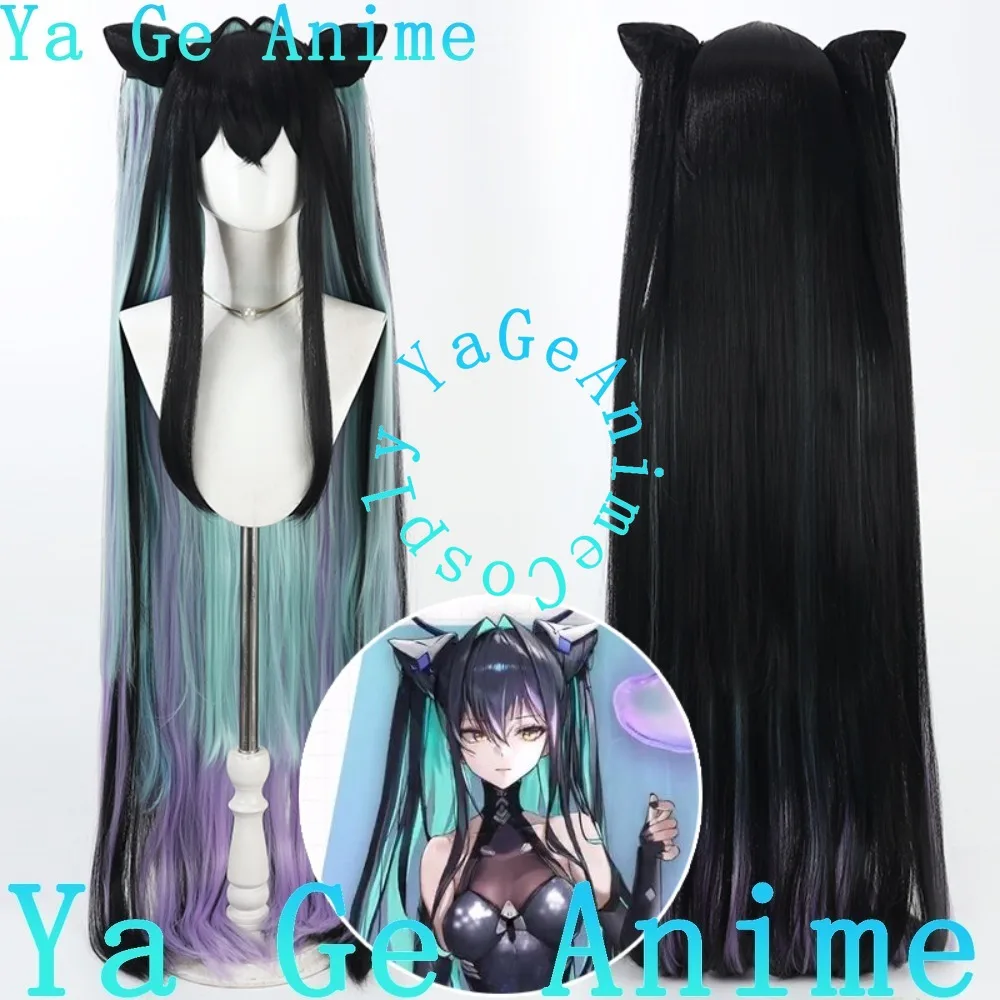 Perruque de Cosplay petite sirène, chignons détachables, dégradé de jeux d'anime, fête de carnaval d'halloween, cheveux synthétiques résistants à la chaleur