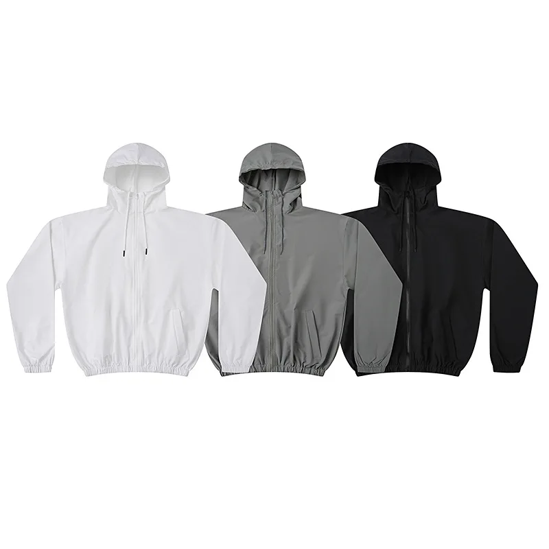 

Firmranch Gosha Collaboration Весна Лето Американская уличная одежда Защита от солнца Куртка на молнии с капюшоном для мужчин и женщин Верхняя одежда