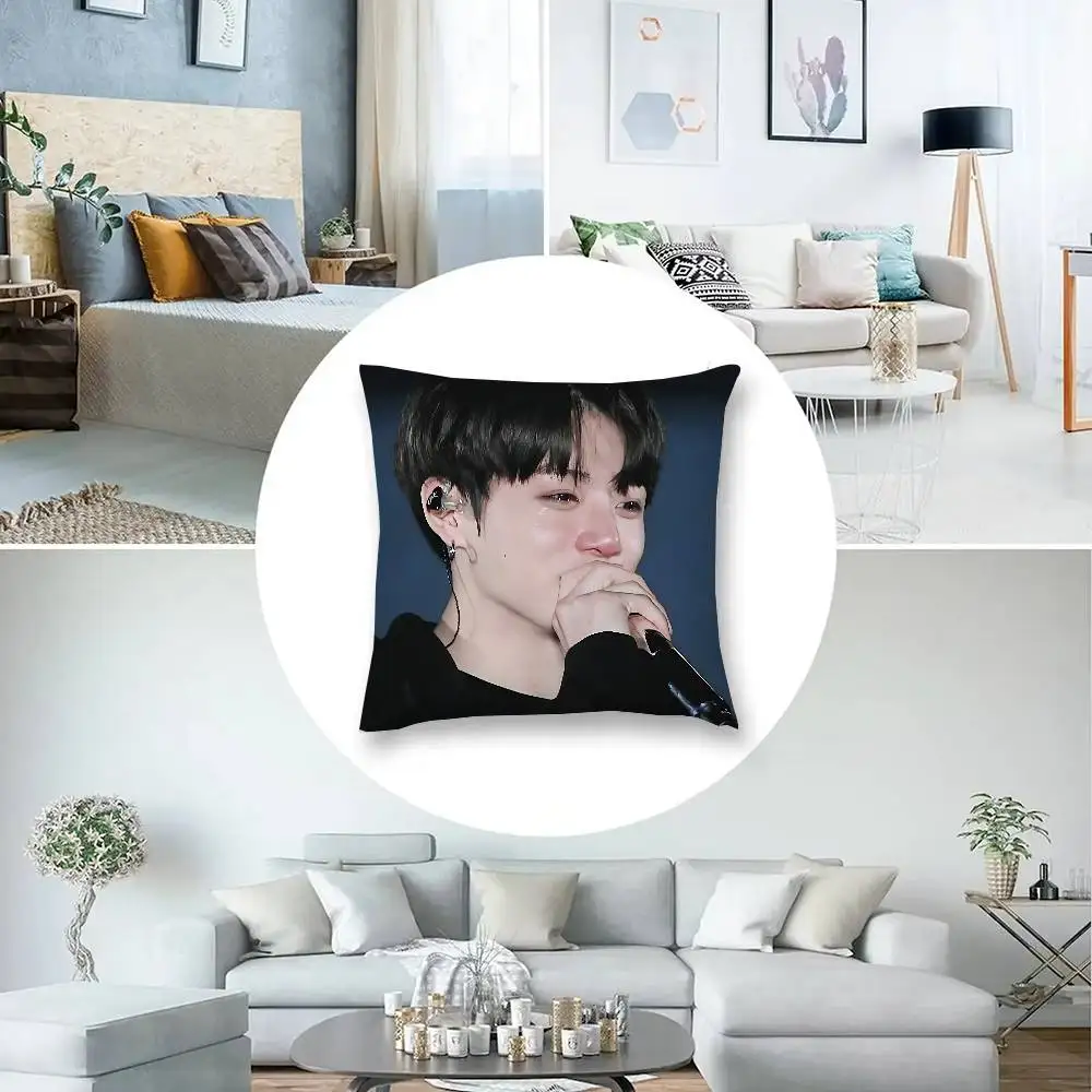 IdolJ-jung-k-kooks كيس وسادة رمي غطاء وسادة الشمال خمر نمط وسادة تغطي غرفة المعيشة المنزلي أريكة الأريكة مقعد ديكور