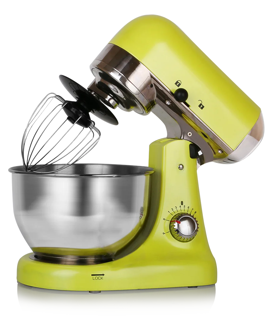 Durable 5 Liter Metal Cast Large Capacity 1000w Powerful Household Stand Mixer For Baking Cake Dough Kneading