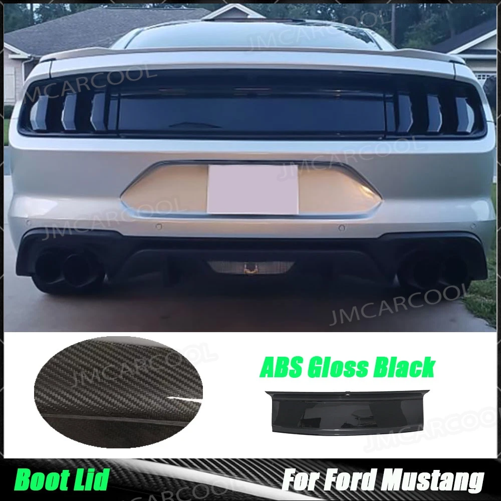 

Для Ford Mustang 2015-2020 автомобильный задний бампер защитная пластина черная задняя дверь панель спойлер крыло крышка багажника разделитель отделка