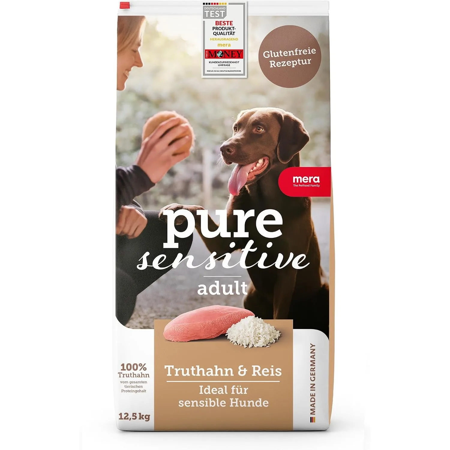 Pure Sensitive Truthahn & Reis 12,5kg Trockenfutter für Hunde