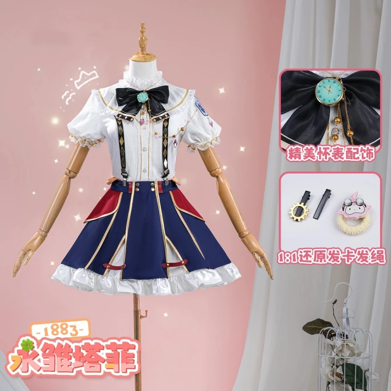 VTuber Ace Taffy Cosplay Costume Virtual idol  Anime Women Fashion Skirt Halloween Comic-con Party Suit Play Role Clothing
