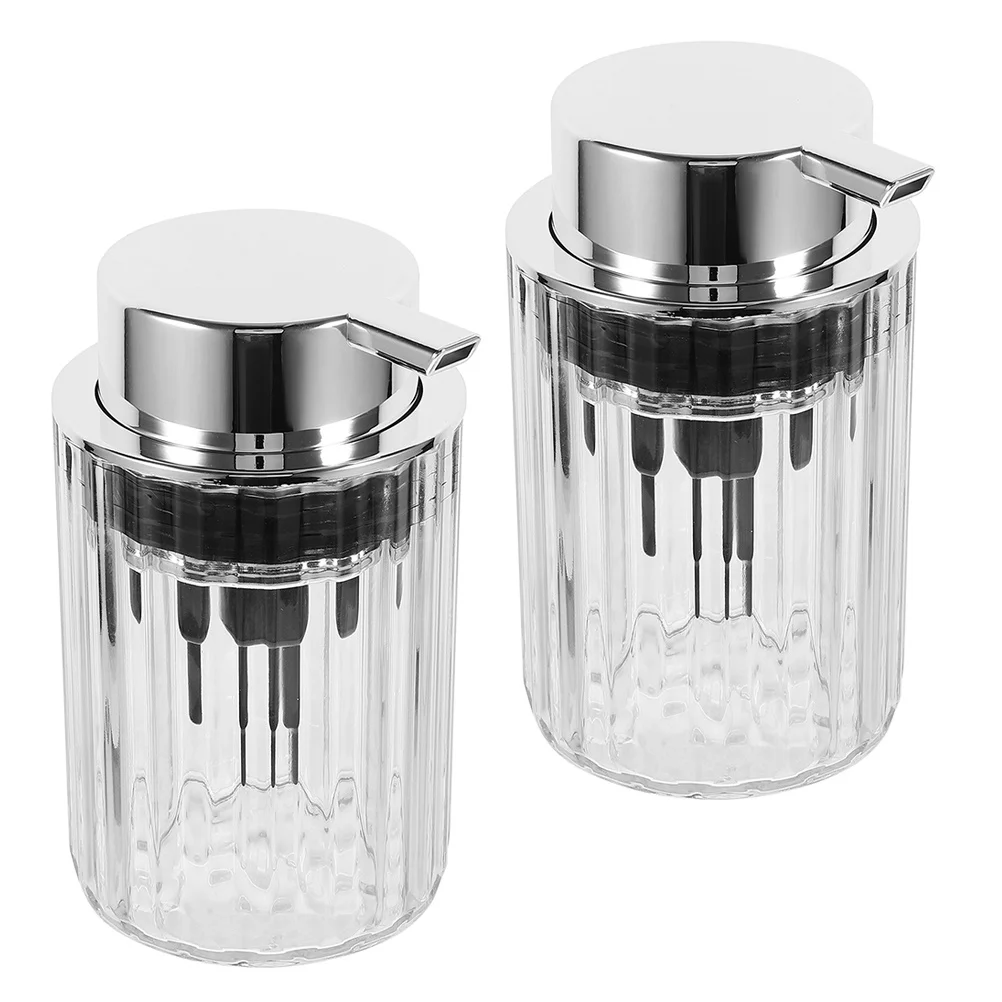 

2Pcs Refillable Foam Pump Bottle Aesthetic Hand Soap Dispenser Dish Shampoo Liquid Container Leakproof Portable Versatile Use