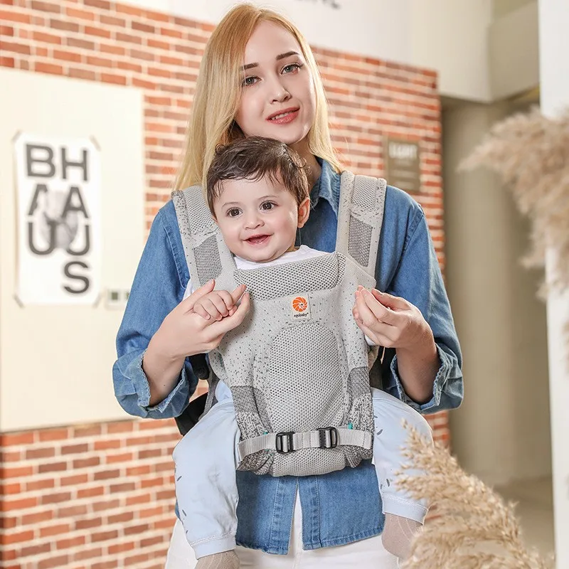 Egobaby-portabebés ergonómico para niño, mochila de algodón con malla de aire fresco, canguro, todas las posiciones, 0-36 meses