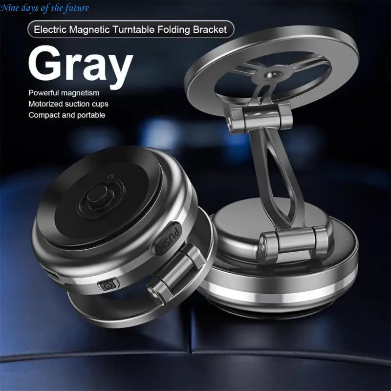 

Car Phone Stand Bracket Rack With Powerful Magnets & Vacuum Suction Capability for Easy Storage Safe Driving Experience E65A