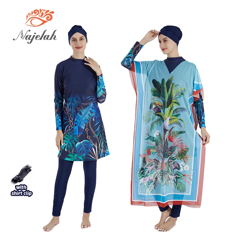 Burkini Muslim Modest Swimwear For Women Abaya Abayas Hijab Cover Ups Long Sleeve Swimsuit Islamic Designer Swimming Suit Swim